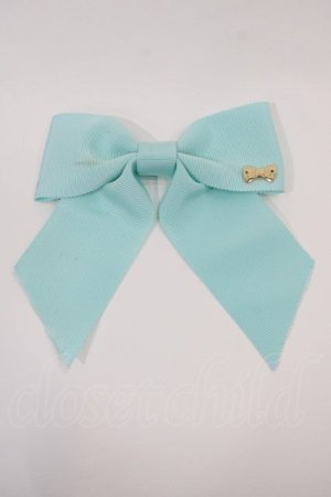画像: Angelic Pretty / HAT ロゴリボンチャーム作りリボンクリップ  サックス I-24-08-27-108-AP-AC--ZT437