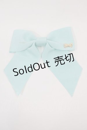 画像: Angelic Pretty / HAT ロゴリボンチャーム作りリボンクリップ  サックス I-24-08-27-108-AP-AC--ZT437