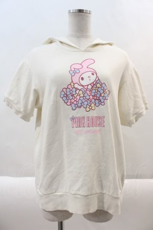画像: PINK HOUSE / PINK HOUSEＸマイメロディ半袖フーディ  アイボリー I-24-08-30-101-LO-TO-HD-ZT033