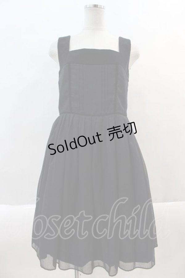 画像1: Jane Marple / 別珍ジャンパースカート  黒 I-24-09-02-089-JM-OP-HD-ZI (1)