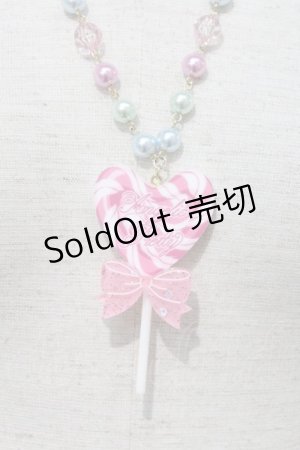 画像: Angelic Pretty / POP Heartロリポップネックレス  ピンク I-24-09-05-080-AP-AC-HD-ZI