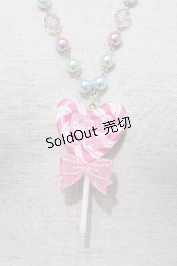 画像1: Angelic Pretty / POP Heartロリポップネックレス  ピンク I-24-09-05-080-AP-AC-HD-ZI (1)