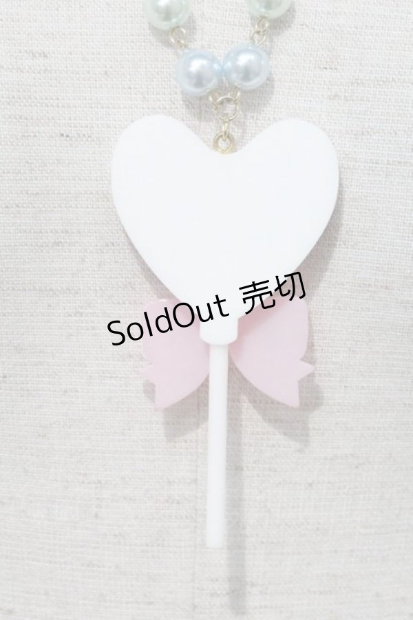Angelic Pretty / POP Heartロリポップネックレス ピンク I-24-09-05