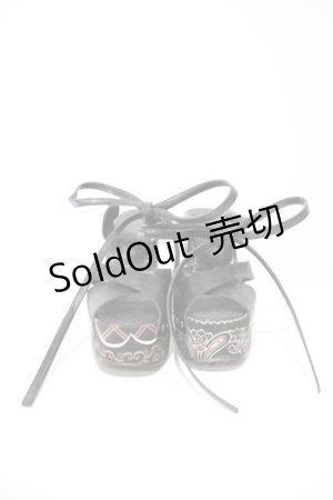 画像: 【SALE】MILK / ペイズリー柄サンダル L 黒 I-24-09-07-106-ML-SH-HD-ZTK014