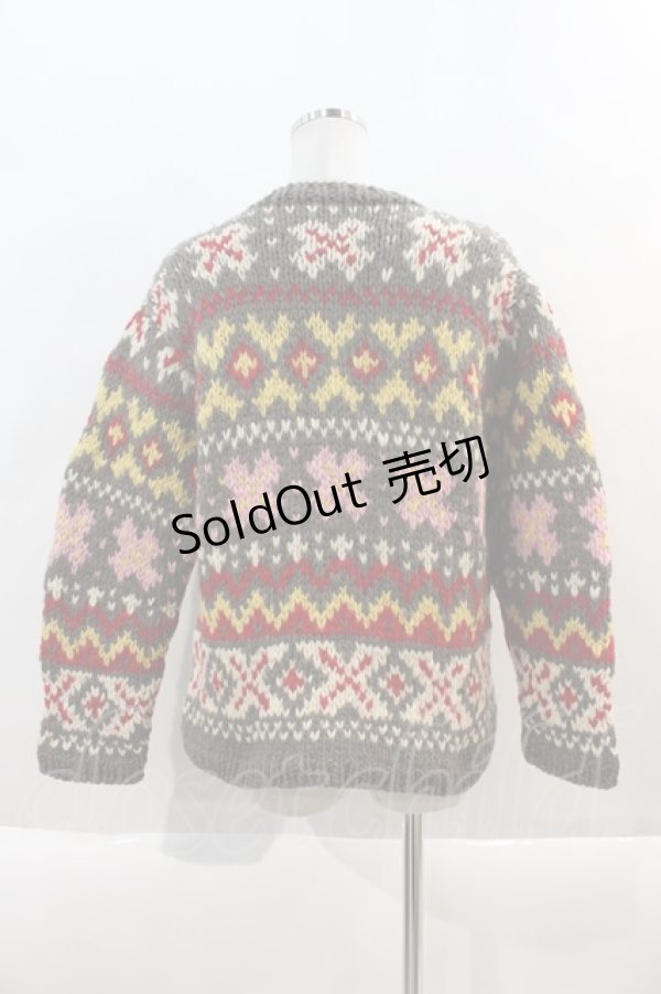 画像2: PINK HOUSE /  お花ボタンニットカーディガン(ブラウン)  ブラウン I-24-09-09-113-LO-TO-HD-ZT038 (2)