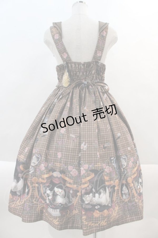 画像2: ALICE and the PIRATES / Dual face 〜phantom and truth〜柄ジャンパースカートII  ブラウン I-24-09-09-023-PA-OP-HD-ZY (2)