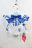 画像1: Angelic Pretty / リリカルバニーストライプダイナーウェアSet  青 I-24-09-12-120-AP-ZA-HD-ZT-K015 (1)