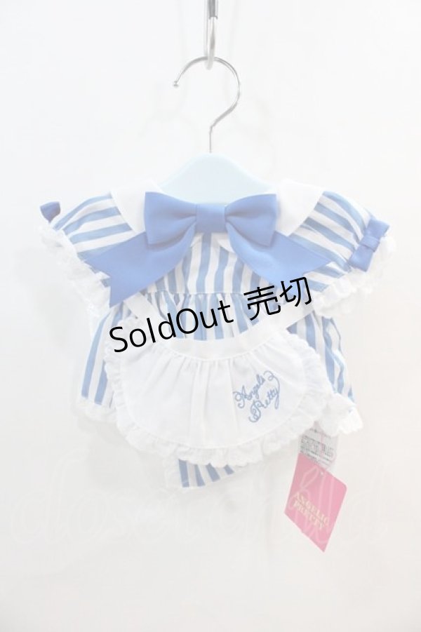 画像1: Angelic Pretty / リリカルバニーストライプダイナーウェアSet  青 I-24-09-12-120-AP-ZA-HD-ZT-K015 (1)