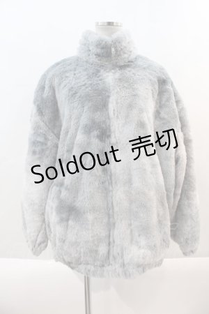 画像: NieR Clothing / 防寒中綿入りキルティングハイネックファーコート  グレー I-24-09-14-058-PU-CO-HD-ZT-C043