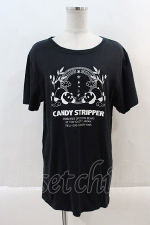 画像: Candy Stripper / 東京キャンディTシャツ L 黒Ｘ白 I-24-09-22-038-PU-TO-HD-ZT329