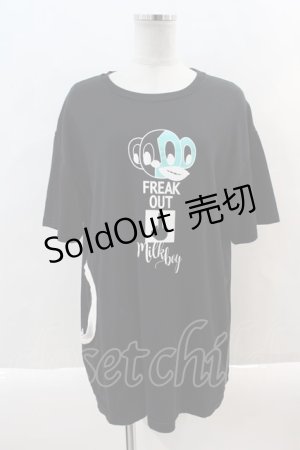 画像: MILKBOY /  FREAK OUT Tシャツ  黒 I-24-09-22-039-MB-TO-HD-ZT329