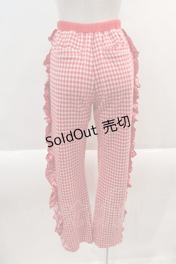 画像2: Candy Stripper / DECORATIVE RIBBONパンツ 2 赤Ｘ白チェック I-24-09-26-084-PU-PA-HD-ZT340 (2)