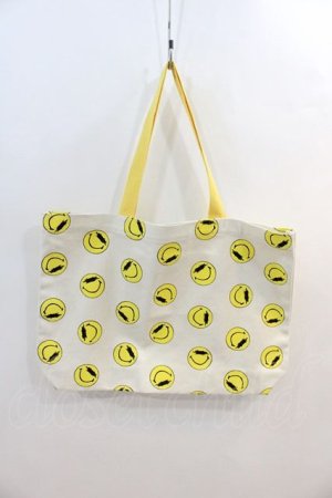 画像: Candy Stripper / BAG 目隠しスマイルトートバッグ  黄色 I-24-09-27-060-PU-BG-HD-ZT335