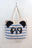 画像1: Candy Stripper / BAG ボーダーPEPEちゃんトートバッグ  アイボリーｘ青ｘ黒 I-24-09-27-061-PU-BG-HD-ZT335 (1)