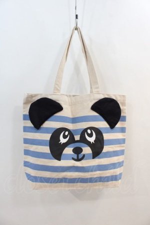 画像: Candy Stripper / BAG ボーダーPEPEちゃんトートバッグ  アイボリーｘ青ｘ黒 I-24-09-27-061-PU-BG-HD-ZT335