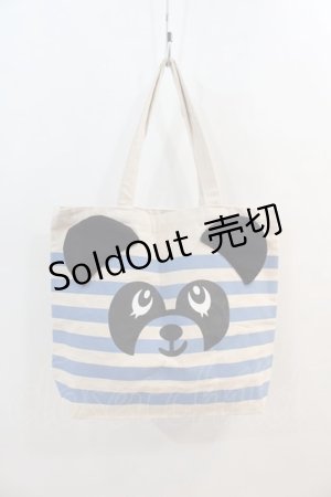 画像: Candy Stripper / BAG ボーダーPEPEちゃんトートバッグ  アイボリーｘ青ｘ黒 I-24-09-27-061-PU-BG-HD-ZT335