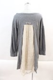 画像2: Franche Lippee / ドットリボン刺繍チュール切り替えカットワンピース  グレーＸアイボリー I-24-09-28-060-LO-OP-HD-ZT399 (2)