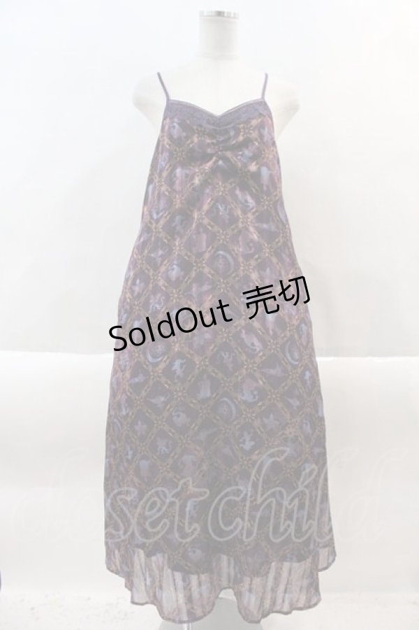 画像1: axes femme / アラジン/キャミワンピース  パープル I-24-10-05-053-AX-OP-HD-ZT449 (1)