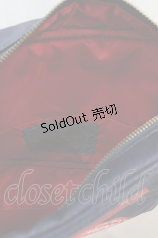 画像4: 【SALE】Jane Marple / RIBBONスクエアショルダーバッグ  紺Ｘ赤 I-24-10-07-088-JM-BG-HD-ZT087 (4)