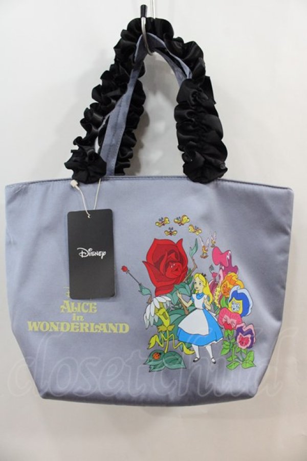 画像1: Maison de FLEUR / BAG Alice/フリルハンドルトートバッグ  ブルー I-24-10-07-095-LO-BG-HD-ZT-K012 (1)