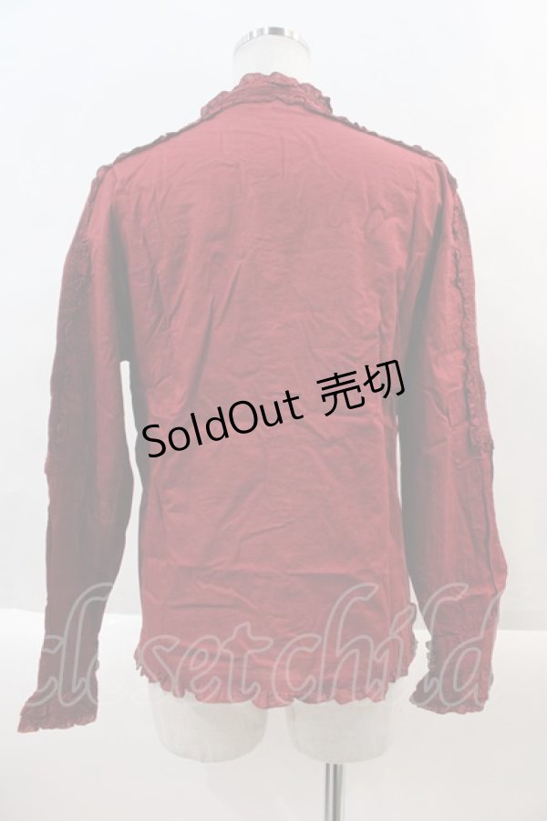 画像2: PINK HOUSE / ピンタックフリルブラウス  赤 I-24-10-12-008-LO-BL-HD-ZS (2)