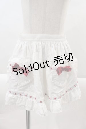 画像: BABY,THE STARS SHINE BRIGHT / Maison de Petite Rubanハーフエプロン  白Ｘ赤 I-24-10-12-084-BA-ZA-HD-ZI
