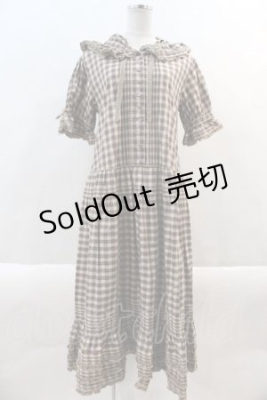 画像: PINK HOUSE / フード付きタータンチェックワンピース  ブラウンチェック I-24-10-24-088-LO-OP-HD-ZT389