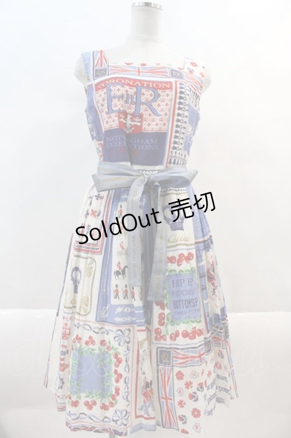 画像1: Jane Marple / Here's to the Queenのスクエアドレス  アイボリー I-24-10-29-049-JM-OP-HD-ZI (1)