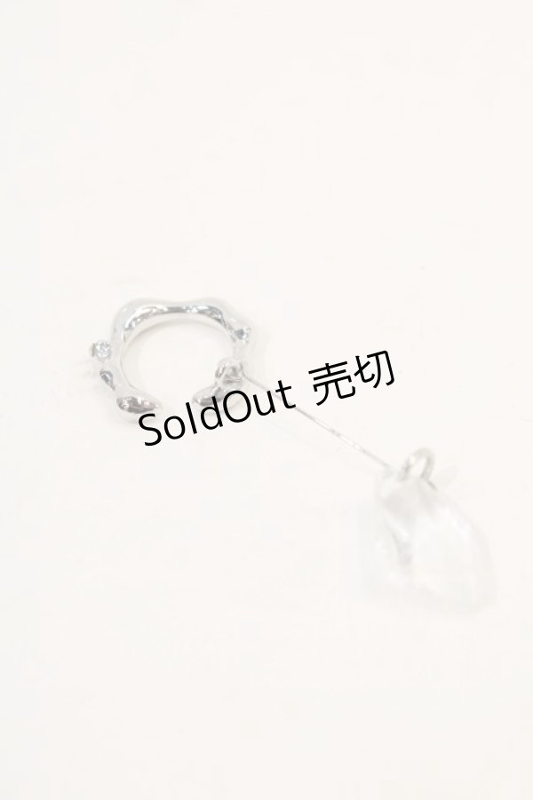 画像2: CuLLt / SHIZUKU EARCUFF(SINGLE)  シルバーＸクリア I-24-10-29-099-PU-AC-HD-ZI (2)