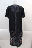 画像2: abilletage / Tシャツワンピースバタフライ  黒 I-24-10-29-036-GO-OP-HD-ZT336 (2)