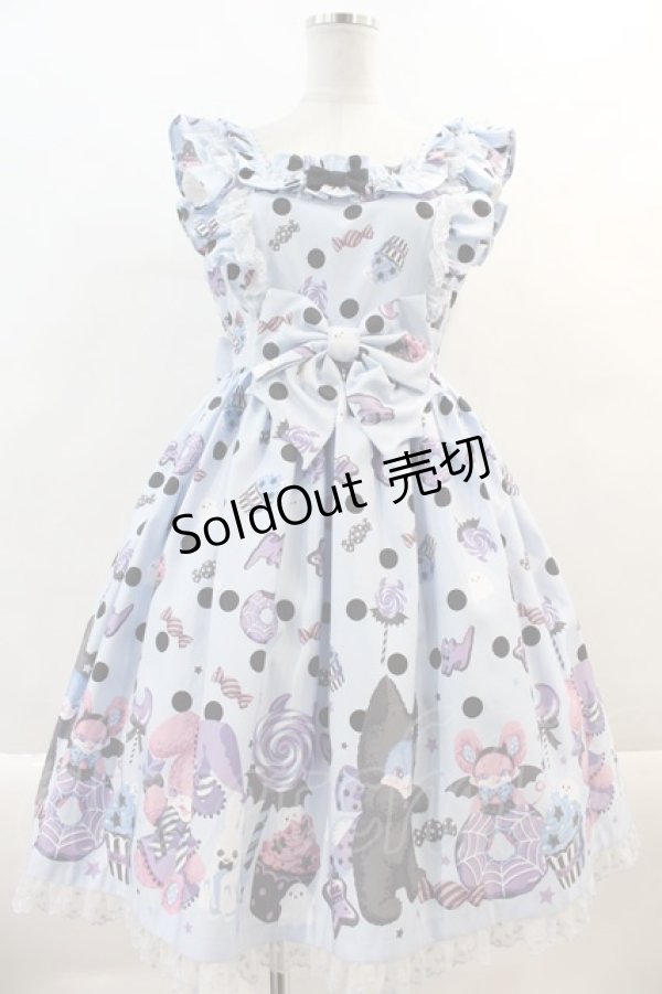 画像1: Angelic Pretty / Happy Treat Partyジャンパースカート  サックス I-24-11-01-044-AP-OP-HD-ZS (1)