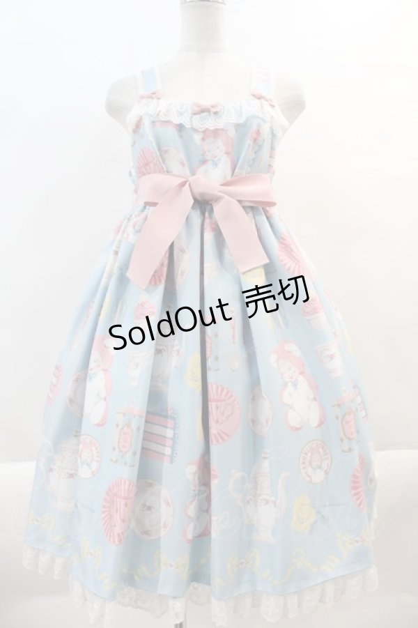 画像1: Angelic Pretty / Doll's Tea PartyジャンパースカートSet  サックス I-24-11-01-045-AP-OP-HD-ZI (1)