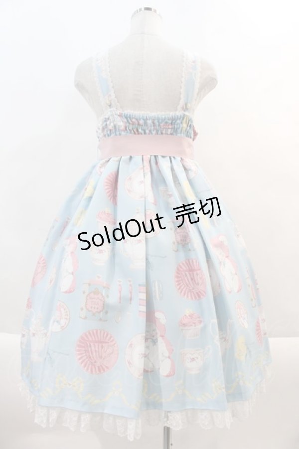 画像2: Angelic Pretty / Doll's Tea PartyジャンパースカートSet  サックス I-24-11-01-045-AP-OP-HD-ZI (2)