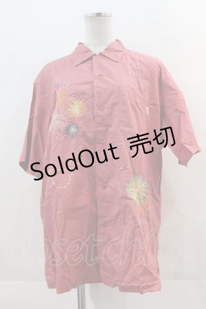 画像: Karl Helmut / 花火刺繍半袖シャツ  ピンク I-24-11-18-056-EL-BL-HD-ZI