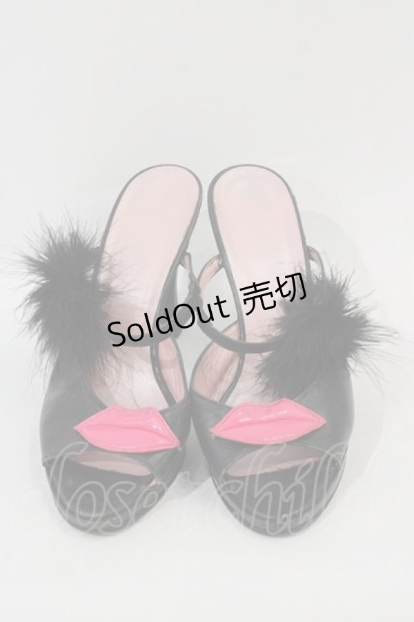 画像3: 【SALE】MILK / LIPファーサンダル M 黒 I-24-11-22-124-ML-SH-HD-ZT-K014 (3)