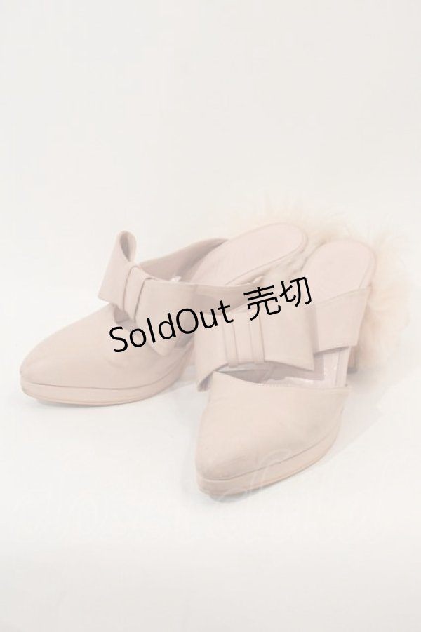 画像1: MILK / ファーリボンパンプス M ピンク I-24-11-22-125-ML-SH-HD-ZT346 (1)