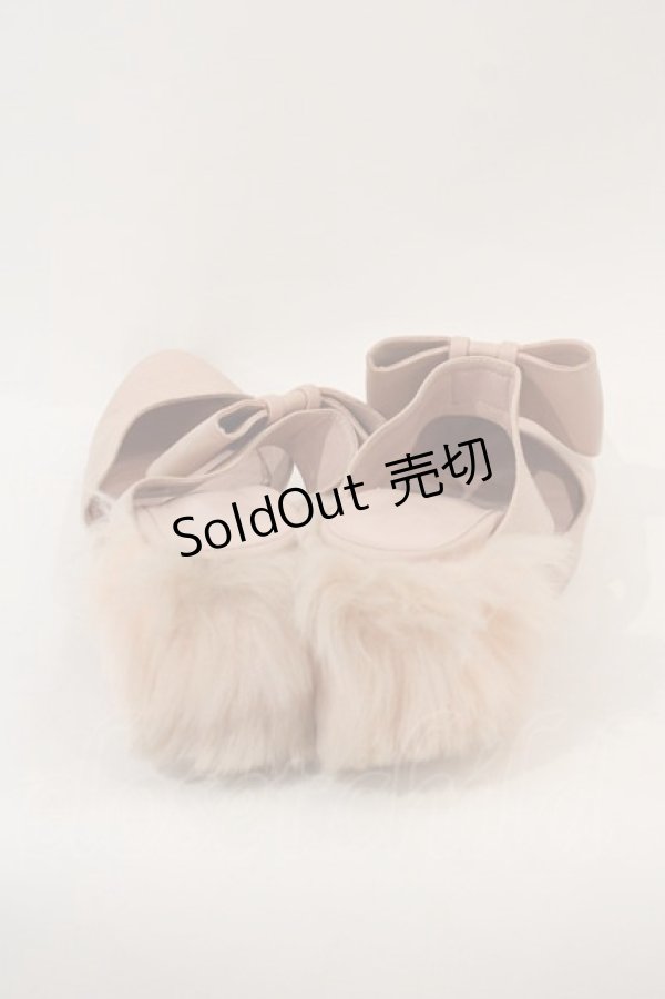 画像2: MILK / ファーリボンパンプス M ピンク I-24-11-22-125-ML-SH-HD-ZT346 (2)