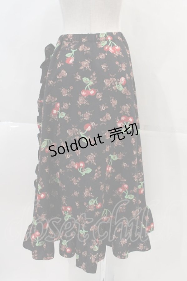 画像2: MILK / チェリーローズスカート  ブラック I-24-11-24-092-ML-SK-HD-ZI (2)