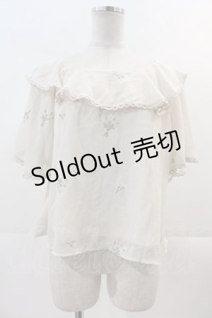 画像: an another angelus / かすみ草総刺繍ブラウス  アイボリー I-24-11-24-004-CA-TO-HD-ZI