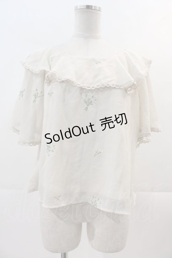 画像1: an another angelus / かすみ草総刺繍ブラウス  アイボリー I-24-11-24-004-CA-TO-HD-ZI (1)