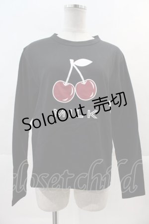 画像: MILK / Cherry L.S. Tee  ブラック I-24-11-24-041-ML-TS-HD-ZI