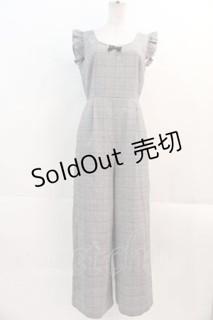 画像: 【SALE】evelyn / グレンチェックノースリーブサロペット  グレーチェック I-24-11-27-050-LO-OP-HD-ZT411