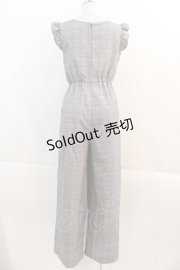 画像2: 【SALE】evelyn / グレンチェックノースリーブサロペット  グレーチェック I-24-11-27-050-LO-OP-HD-ZT411 (2)