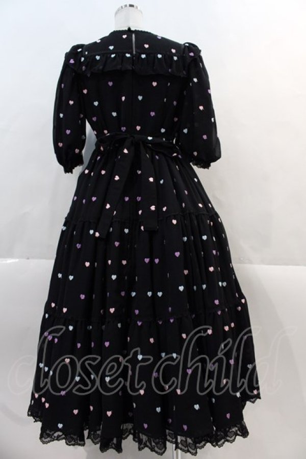 画像2: Angelic Pretty / Candy Petit Heartワンピース  黒 I-24-12-01-064-AP-OP-HD-ZY (2)