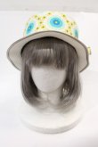 画像2: Coco&Ami / フラワー柄ハット  白ＸサックスＸイエロー I-24-12-01-103-LO-AC-HD-ZT-K011 (2)