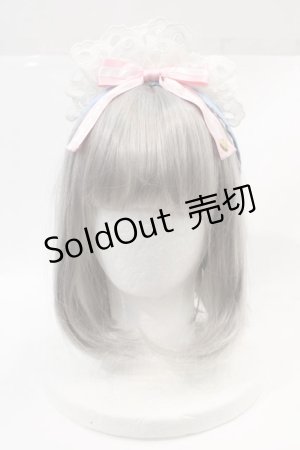 画像: Angelic Pretty / Sweet Bakeryカフェカチューシャ  サックスＸピンクＸ白 I-24-12-01-111-AP-AC-HD-ZI