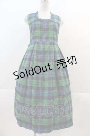 画像: Physical Drop / タータンチェックジャンパースカート  グリーンチェック I-24-12-02-053-LO-OP-HD-ZI