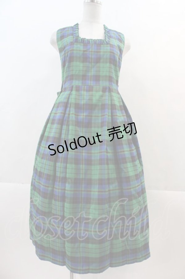 画像1: Physical Drop / タータンチェックジャンパースカート  グリーンチェック I-24-12-02-053-LO-OP-HD-ZI (1)