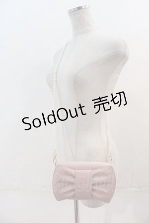 画像: Maison de FLEUR / パールチェーンリボンポシェット  ピンク I-24-12-09-089-LO-BG-HD-ZT-K012