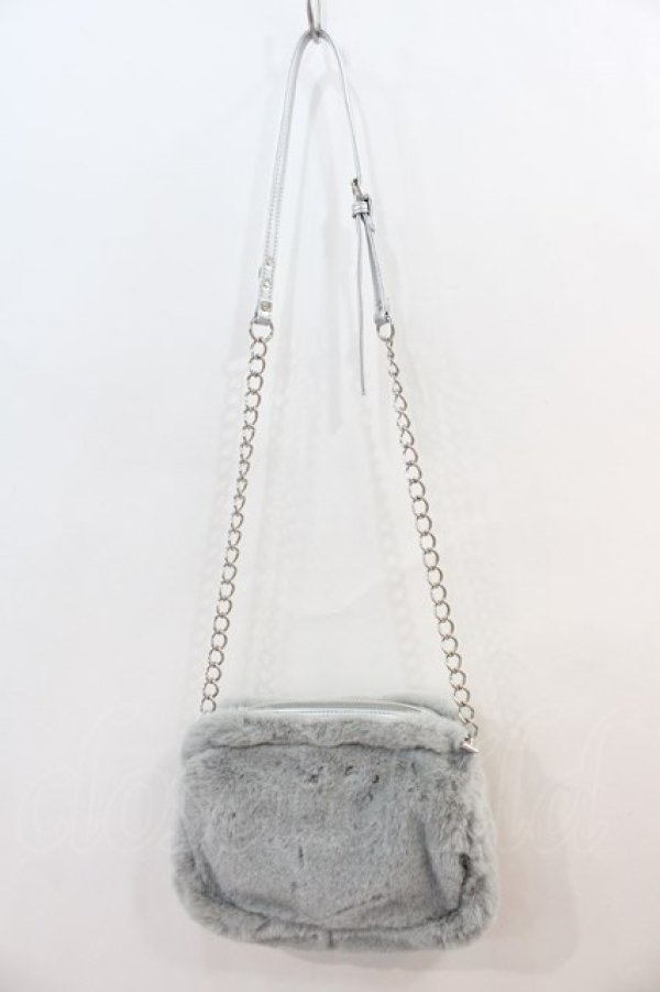 画像2: MILK / ファーショルダーBAG  シルバー I-24-12-09-095-ML-BG-HD-ZT-K010 (2)
